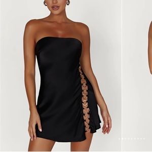 MESHKI ring mini dress